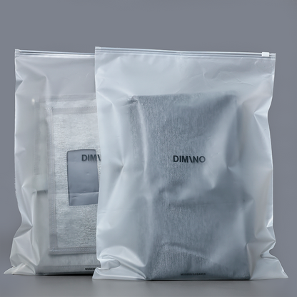Transparent frosted plastic ziplock bag
