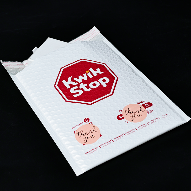 White and red express bubble bag