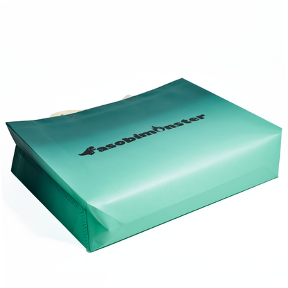 Green gradient non-woven tote bag
