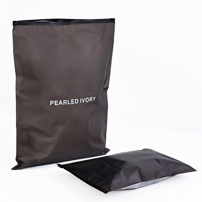Various sizes black frosted zipper bags