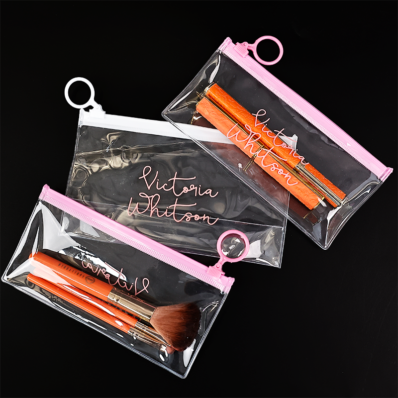 Various styles of PVC zipper bags