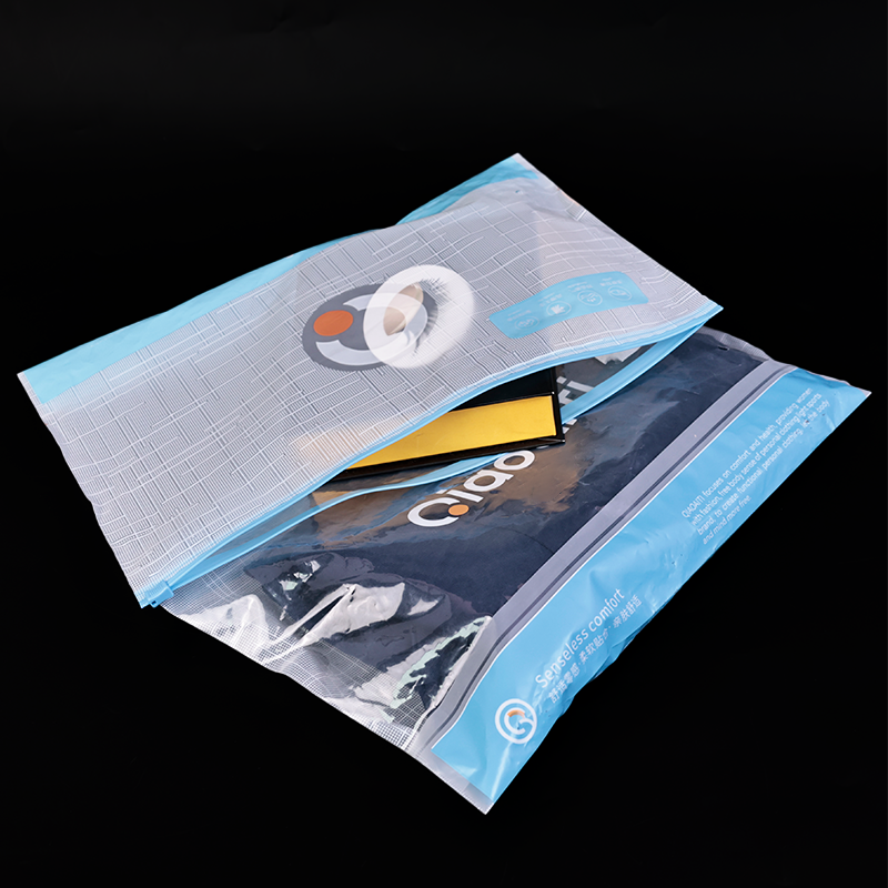 Blue double-sided multi-style long zipper bag