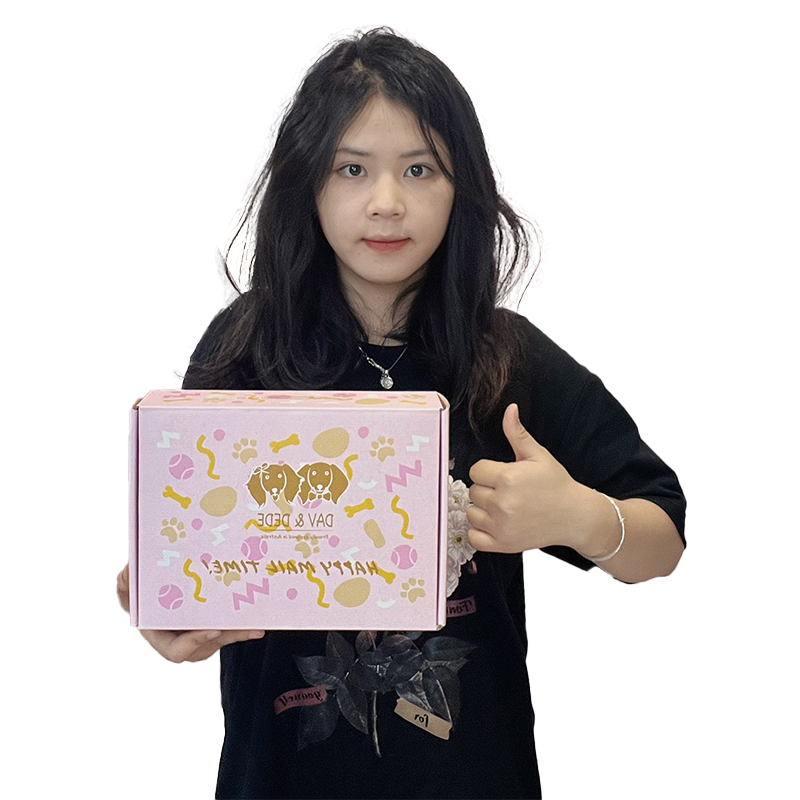 Pink full-print airplane box