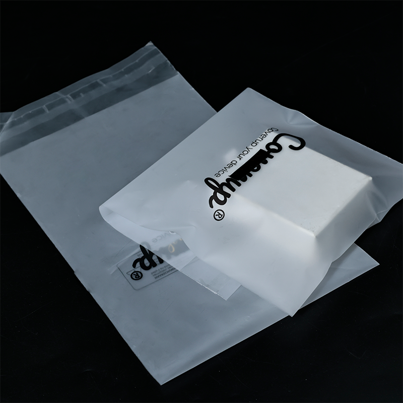 Transparent frosted biodegradable ziplock bag
