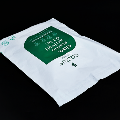 White PE self-adhesive courier bag
