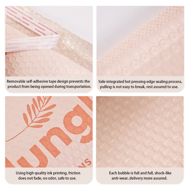 Pink co-extrusion film self-sealing courier bag
