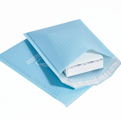 Blue self-adhesive bubble courier bag