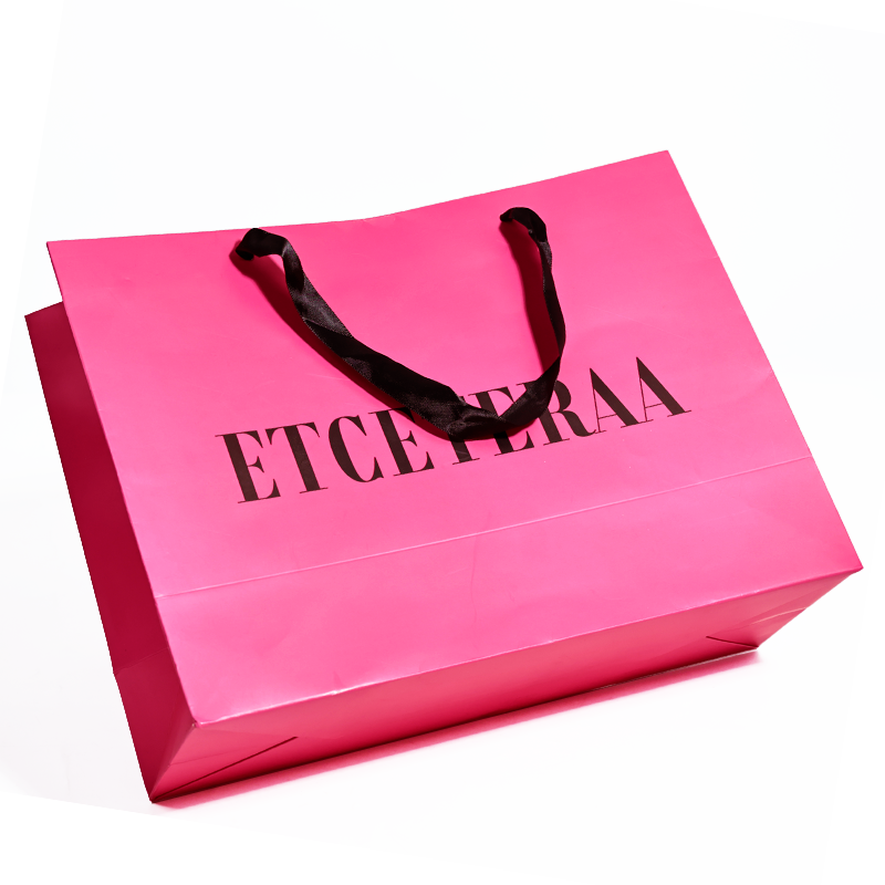 Pink paper bag