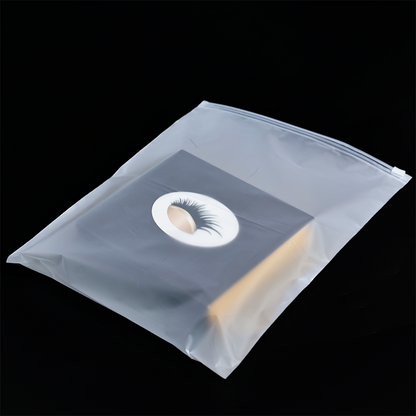 Transparent frosted zipper bag