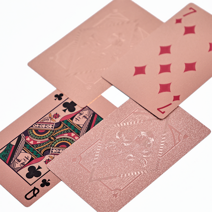 Rose gold full version fine glitter poker cards