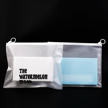 Transparent frosted smooth zipper bag