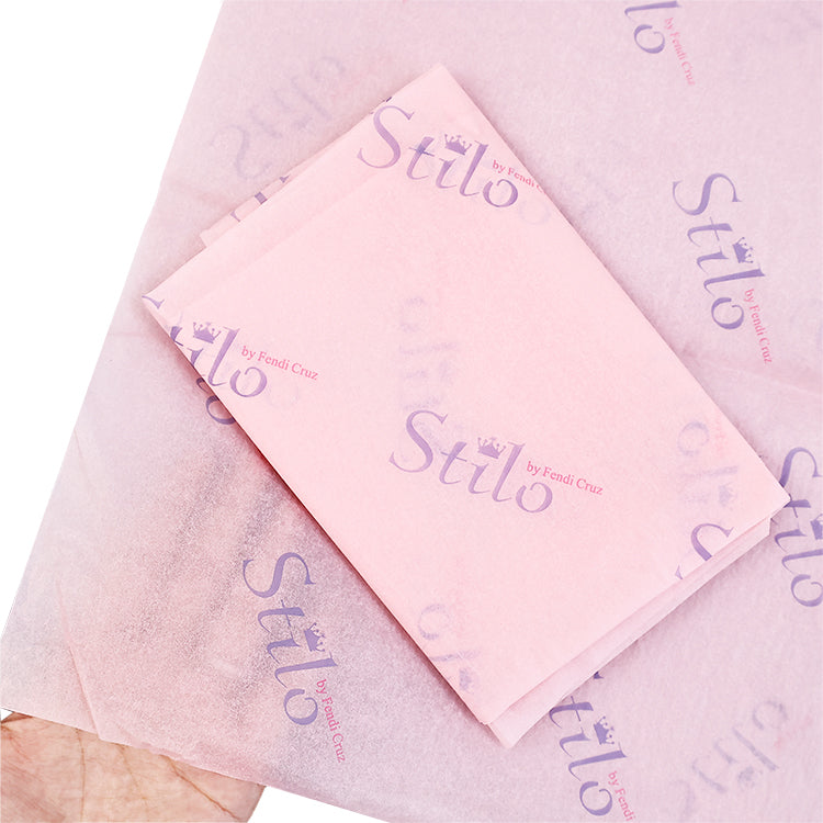 Pink Shirley Paper Print Blue Pattern Wrapping Paper