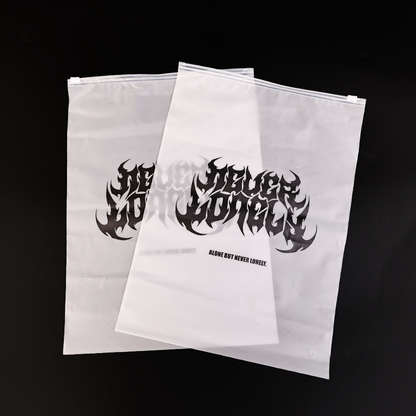 Transparent frosted ziplock bag