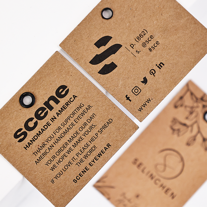 Brown kraft paper round hole clip tag