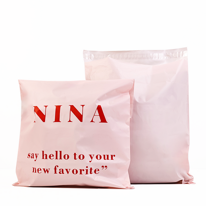 Large size pink ziplock courier plastic bag