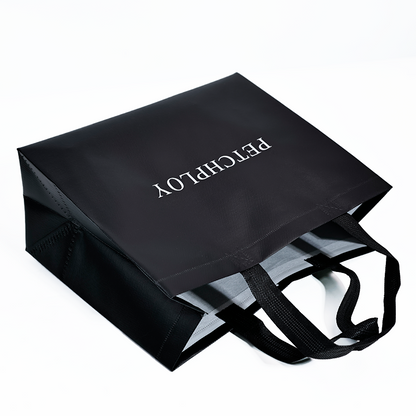 Black glossy multi-size non-woven tote bag