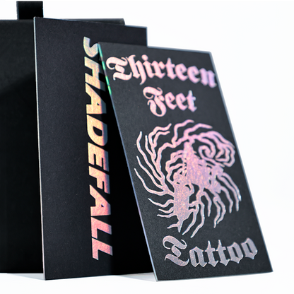 Black card pattern, edge hot laser process