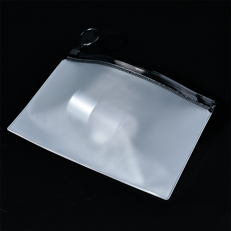 Transparent frosted long zipper bag
