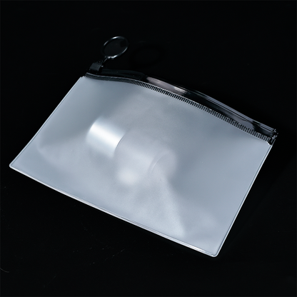 Transparent frosted long zipper bag