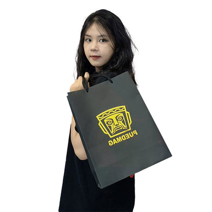 Black gold foil handbag