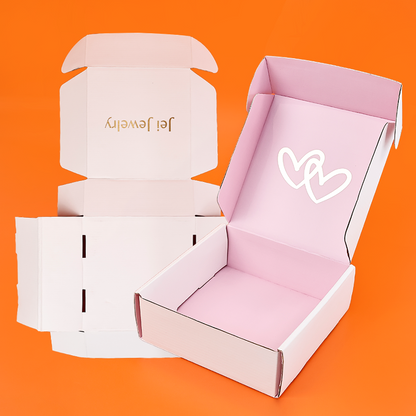 White gold foil airplane box