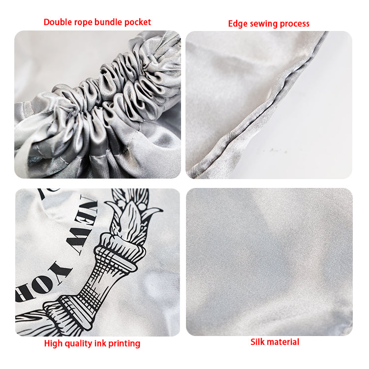 Silk drawstring bag