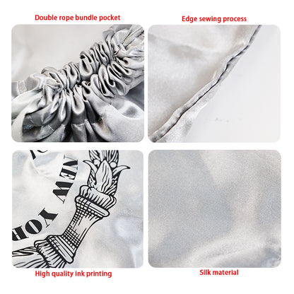 Silk drawstring bag