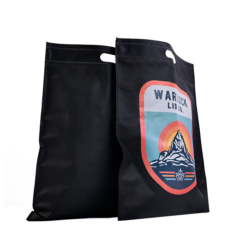Black four-finger non-woven handbag