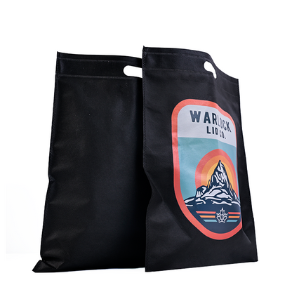 Black four-finger non-woven handbag