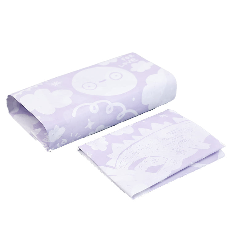 Purple Shirley Paper Print White Multi-Pattern Wrapping Paper