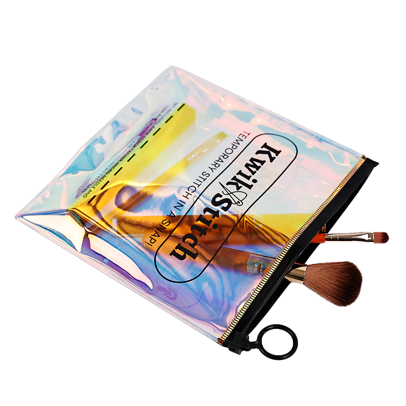 Large size square laser zipper bag