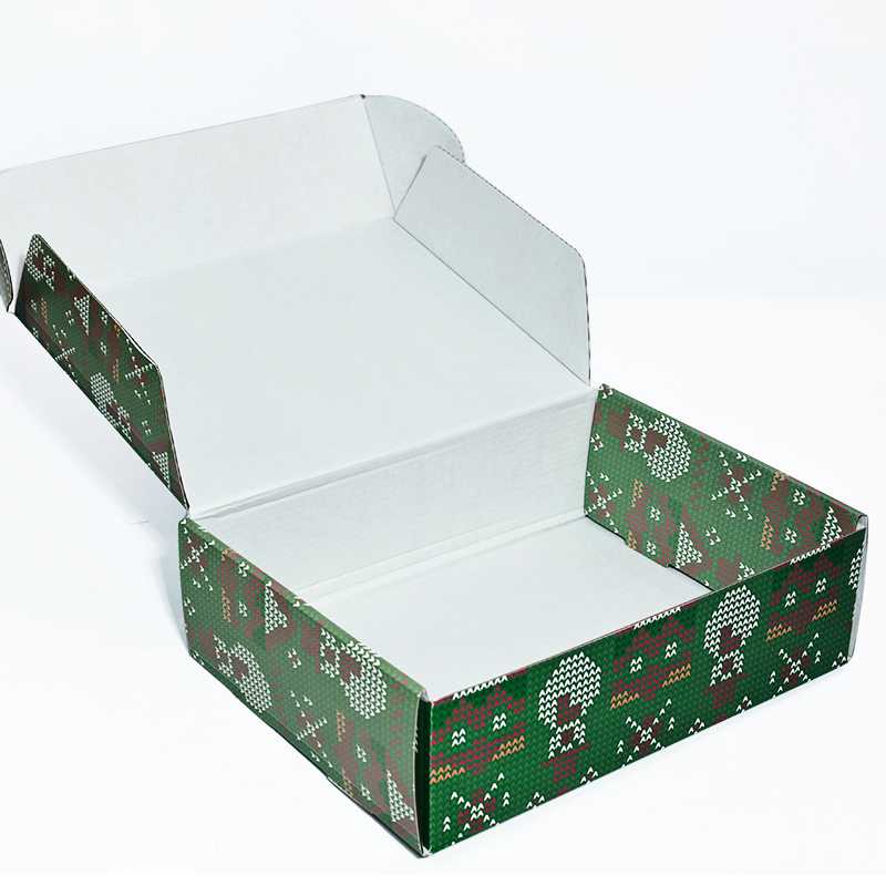 Full version of the Christmas pattern corrugated airplane box