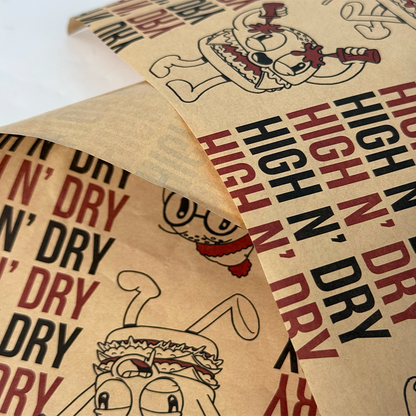 Hamburger food wrapping paper