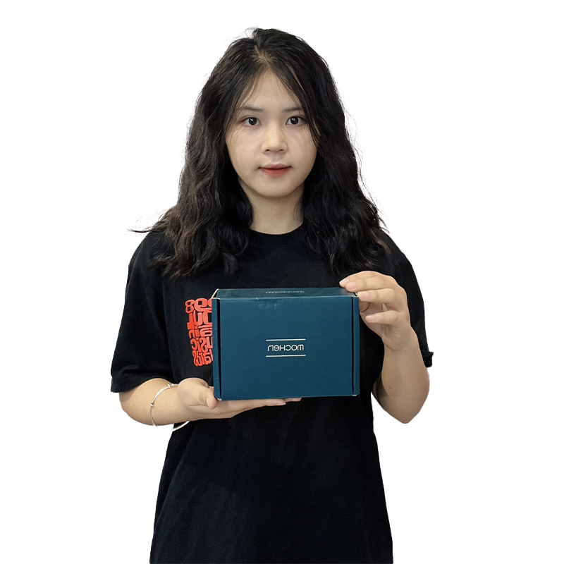 Dark blue flip top box