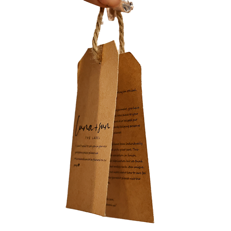 Brown hemp rope tag