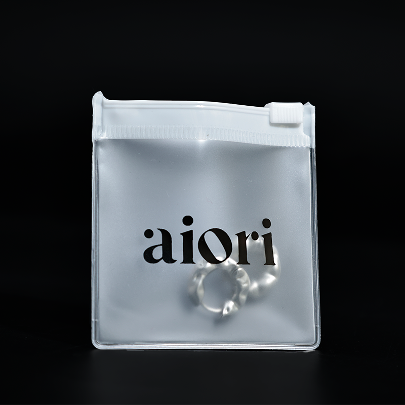 Small size transparent frosted PVC zipper bag