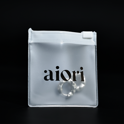 Small size transparent frosted PVC zipper bag