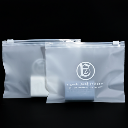 Square transparent frosted PE zipper bag