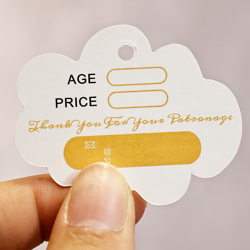 Special cloud shape hangtag