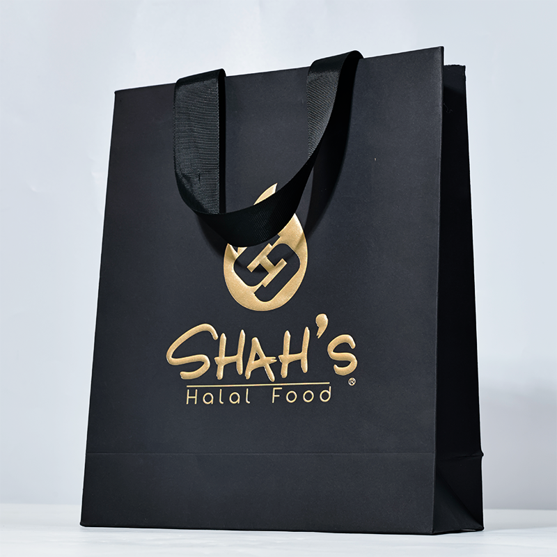 Internal tape pattern hot stamping embossed paper bag