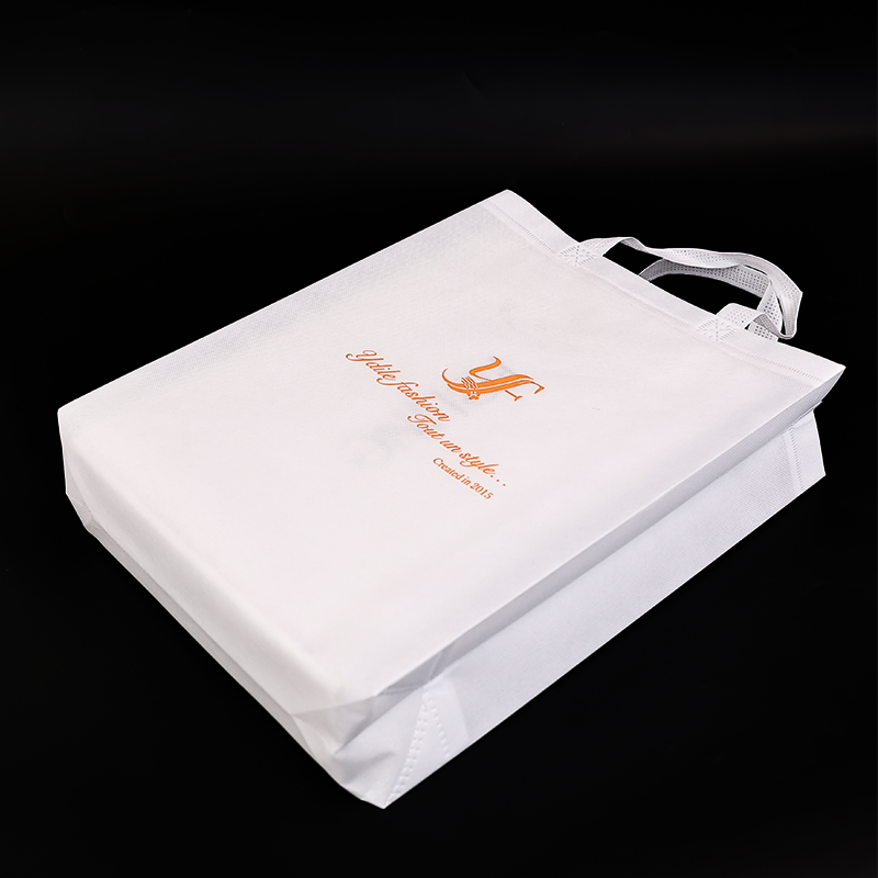 White long non-woven tote bag