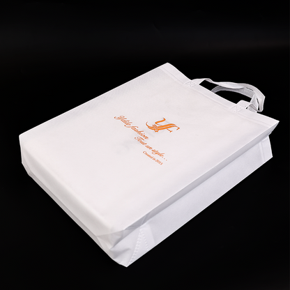White long non-woven tote bag