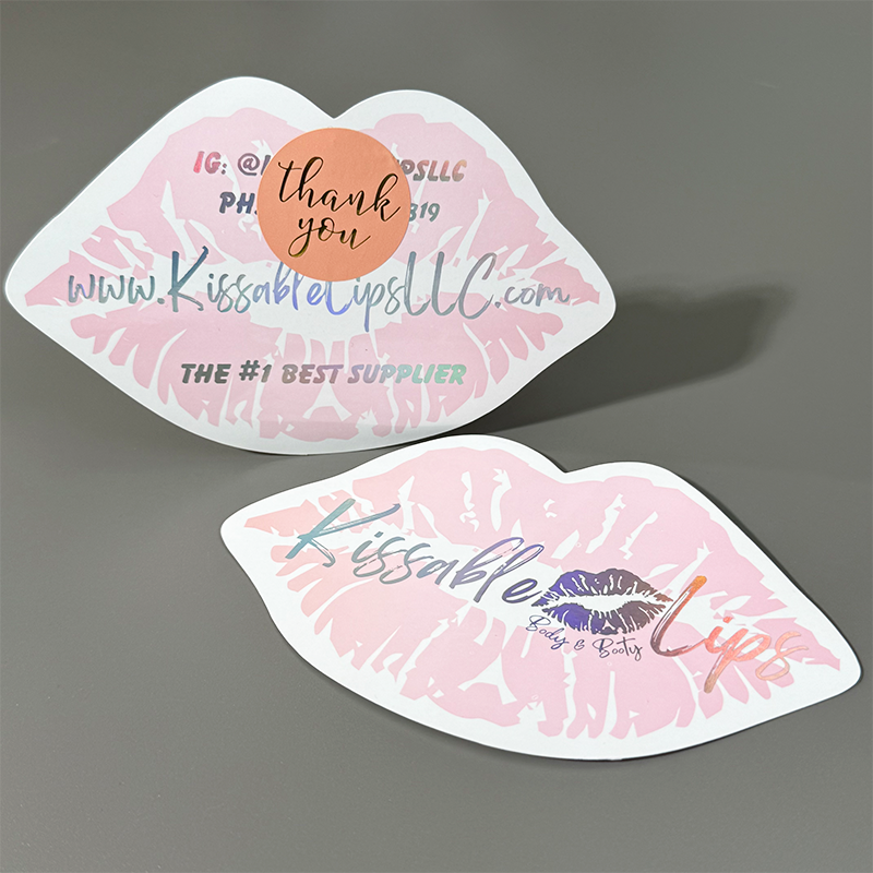 Lips laser stamping card