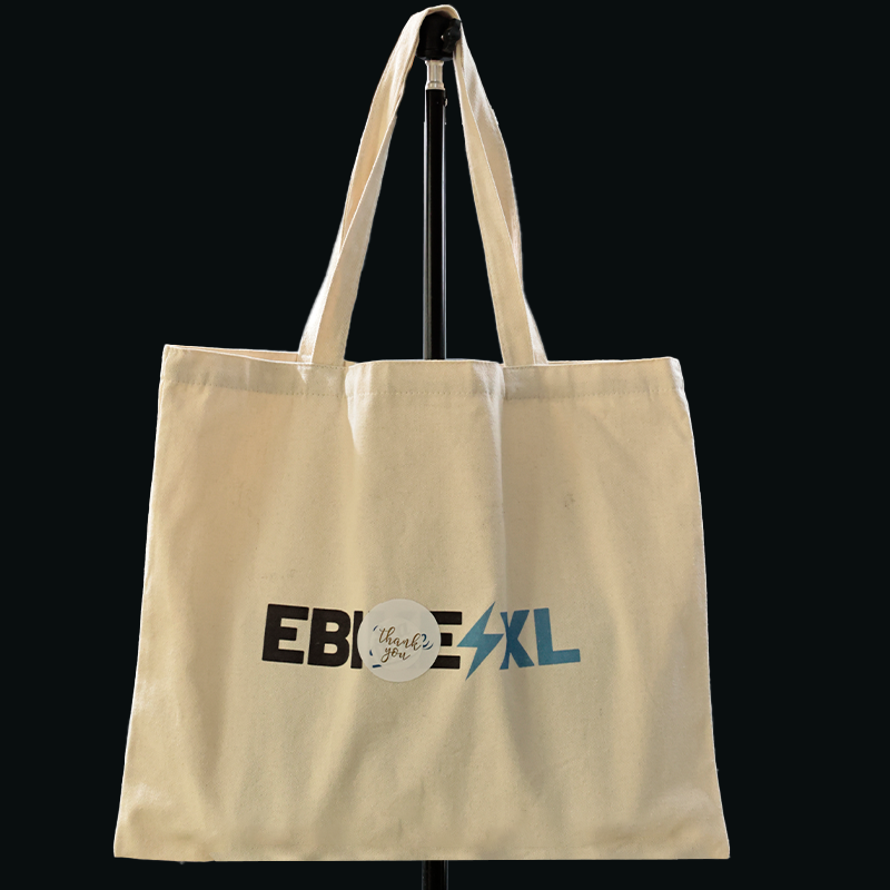 White canvas tote bag