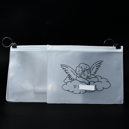 Transparent frosted zipper bag