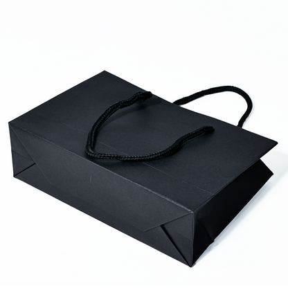 Black plain paper bag