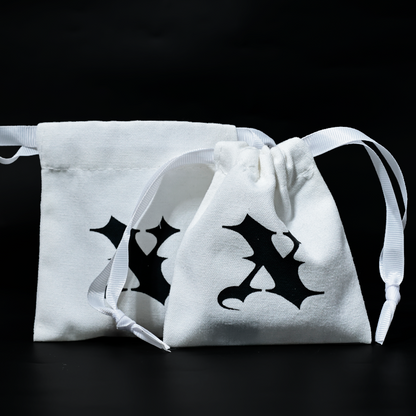 White small drawstring bag