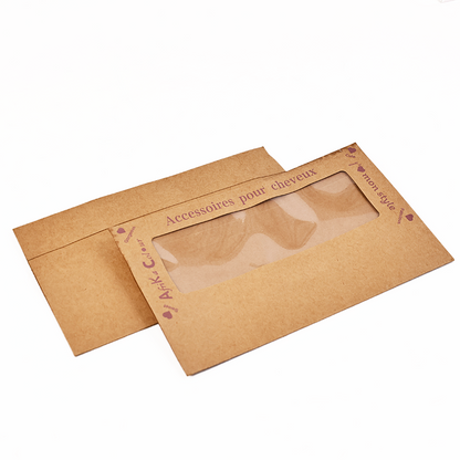 Kraft paper unsealed folding box with skylight