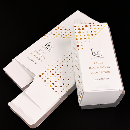 White cardboard pattern hot silver packaging box