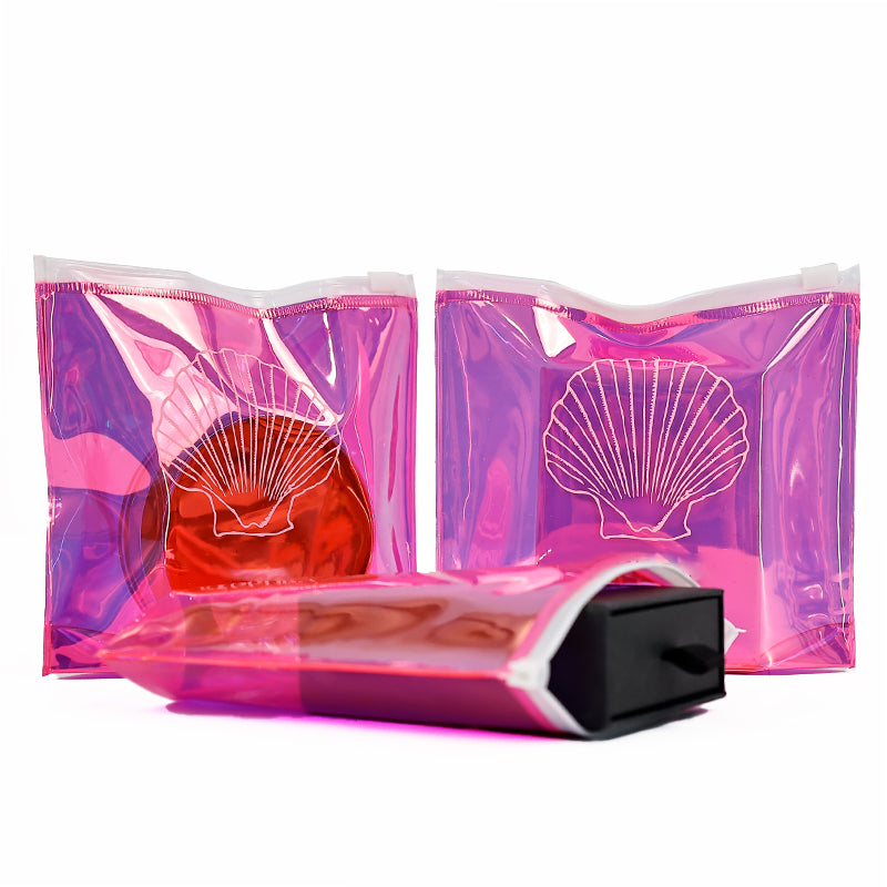 Pink PVC Zipper Bag